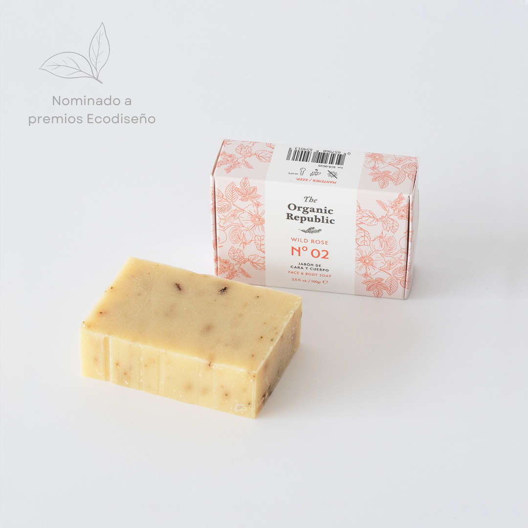 Savon solide hydratant à l’huile de rose musquée