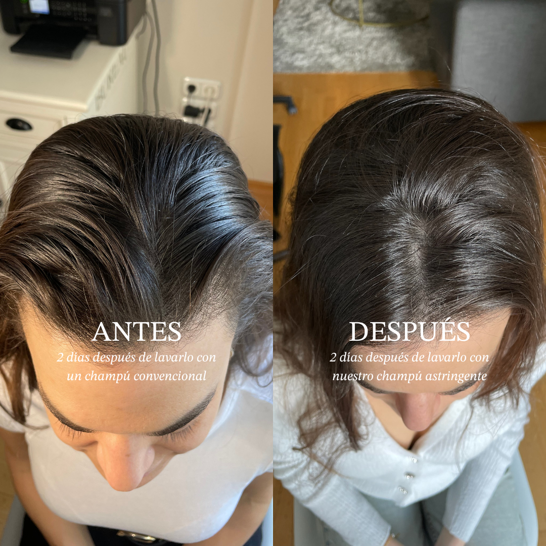 Shampoing astringent